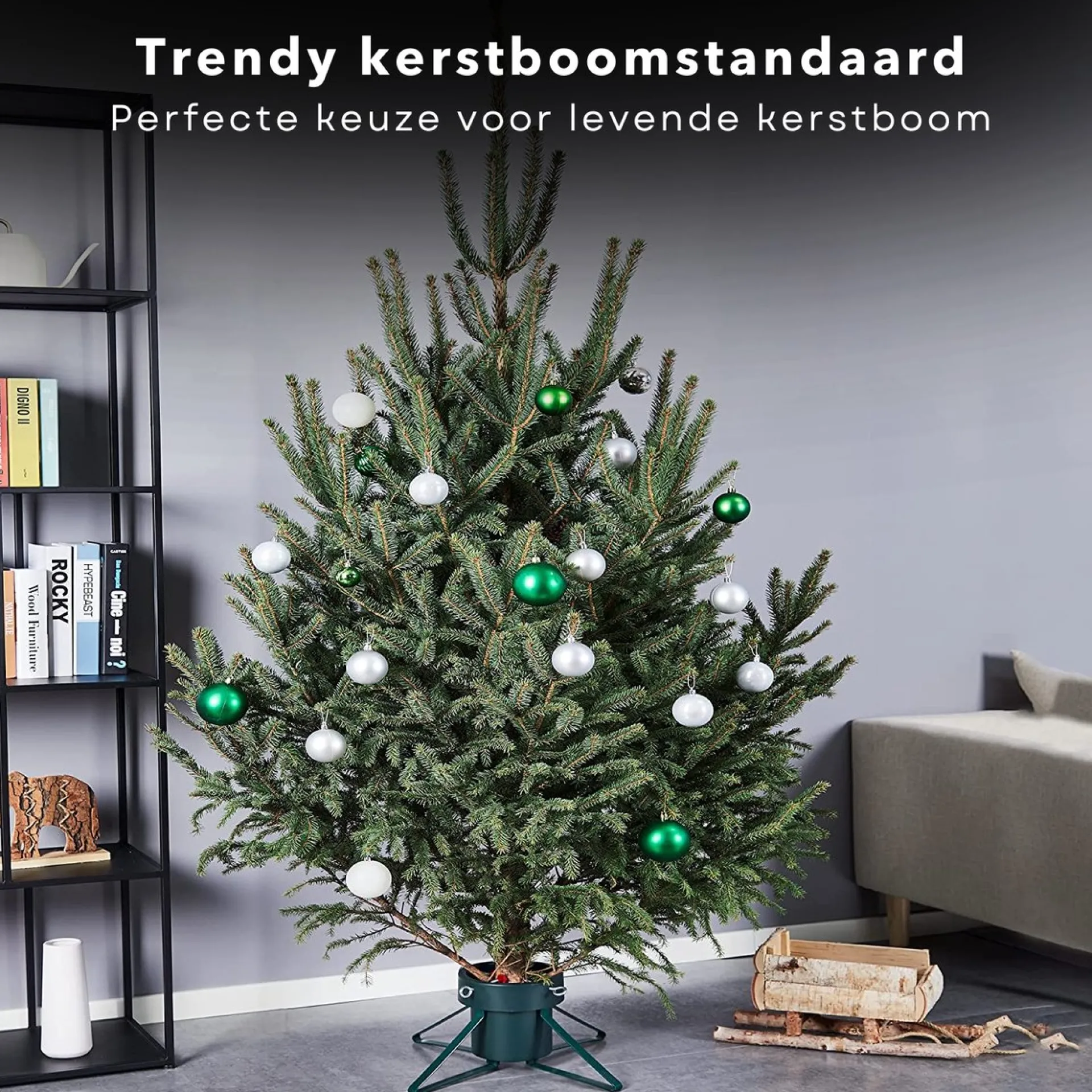 Cheqo ® Kerstboomstandaard Met Waterreservoir - Kerstboomvoet Voor Bomen Tot 2 Meter - Kerstboom Standaard - Kerstboom Voet - 1.8 Liter Fashion