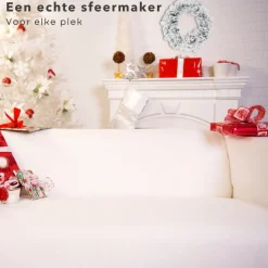 Cheqo Kerstkransen>® Kerstkrans Met Sneeuw - Krans - Kerstdecoratie - Kerstmis - Groen En Wit - O50 Cm