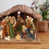 Cheqo Kerststallen>® Kerststal Figuren - Kerststalfiguren - Kerstgroep - Kerstbeeldjes - Polystone - 11-Delig
