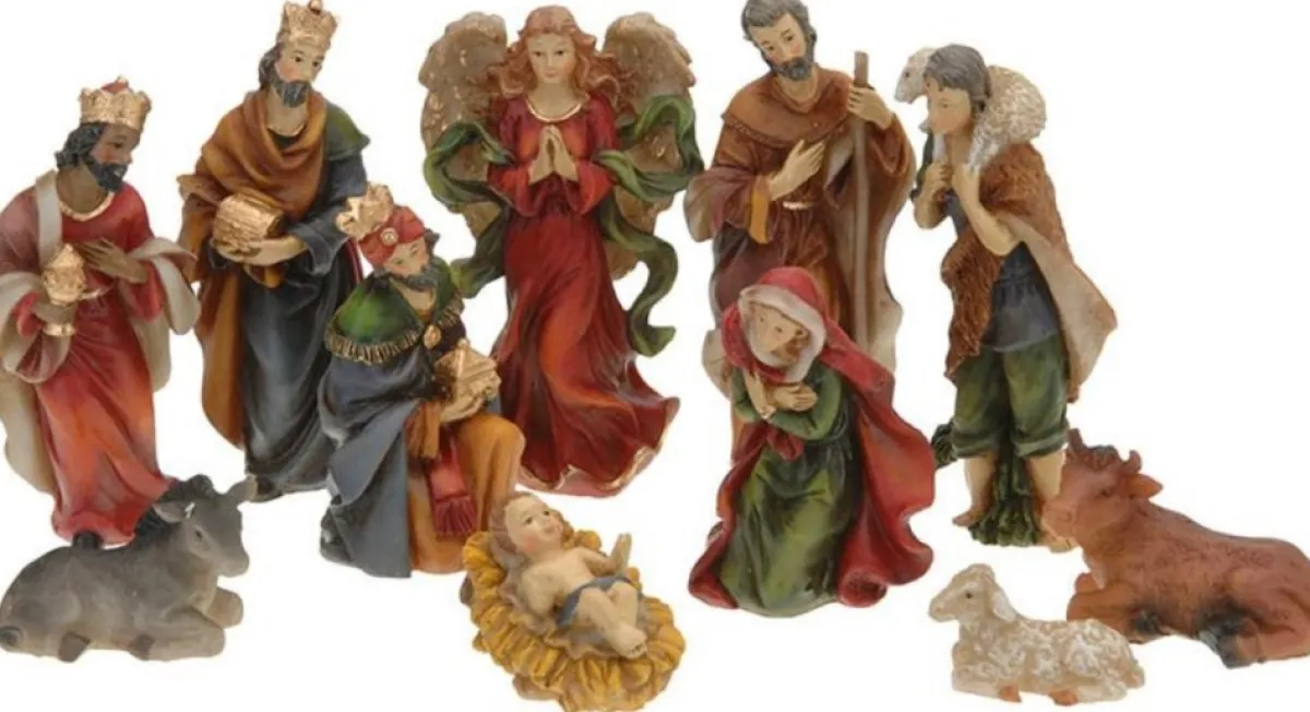 Cheqo Kerststallen>® Kerststal Figuren - Kerststalfiguren - Kerstgroep - Kerstbeeldjes - 11-Delig