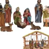Cheqo Kerststallen>® Kerststal Figuren - Kerststalfiguren - Kerstgroep - Kerstbeeldjes - 9-Delig