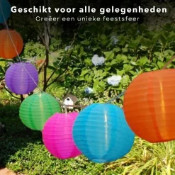 Cheqo ® Lampionnen Slinger - Feestverlichting - Lichtslang - Lichtslinger Lampion - Lampionnen Met Verlichting - Blauw - 4.75 Meter - 20 Lampions Cheap