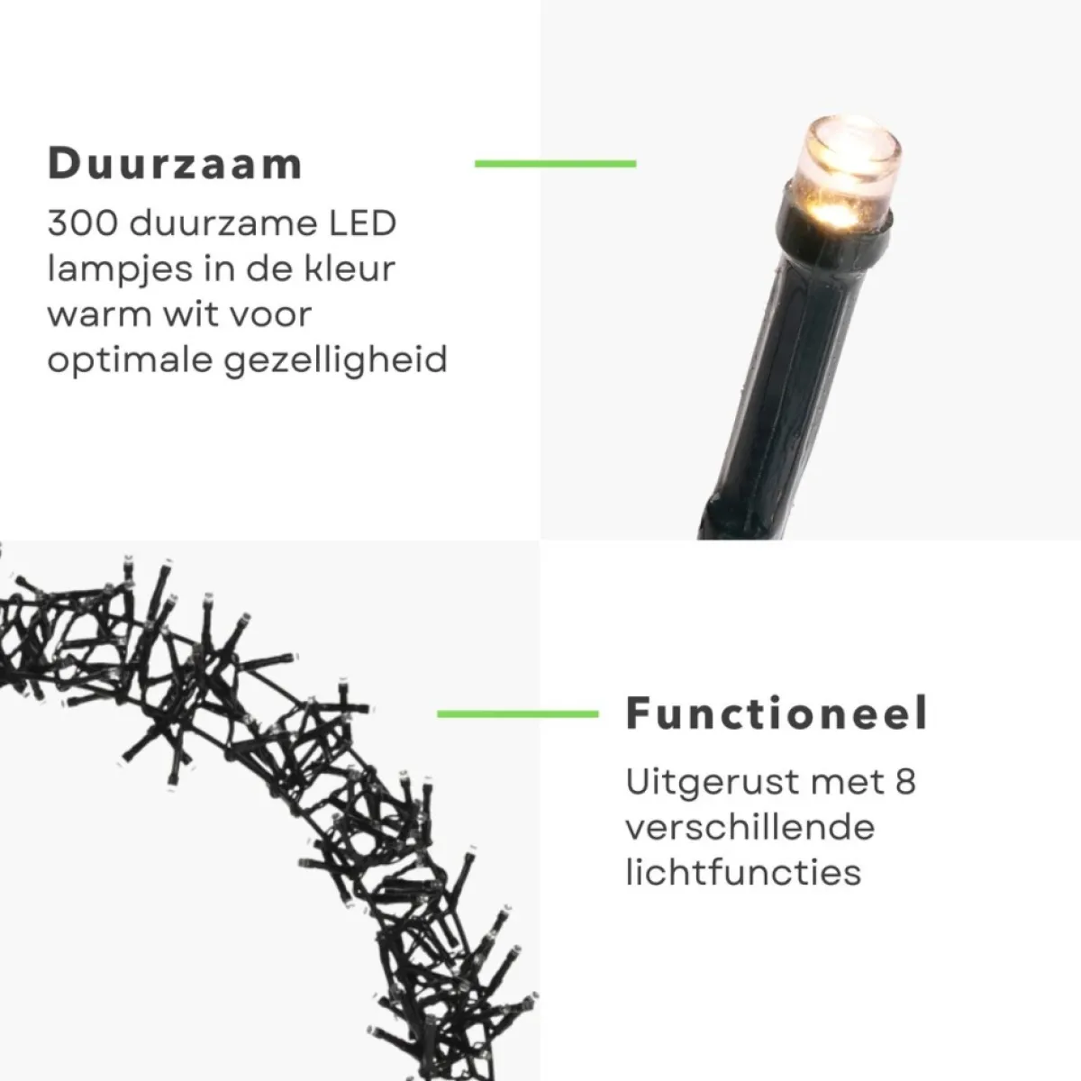Cheqo Kerstkransen>® Lichtgevende Kerstkrans - Kerstring - Kerstverlichting - Kerstdecoratie - 300 Led - O38Cm - 8 Lichtfuncties - Voor Binnen En Buiten