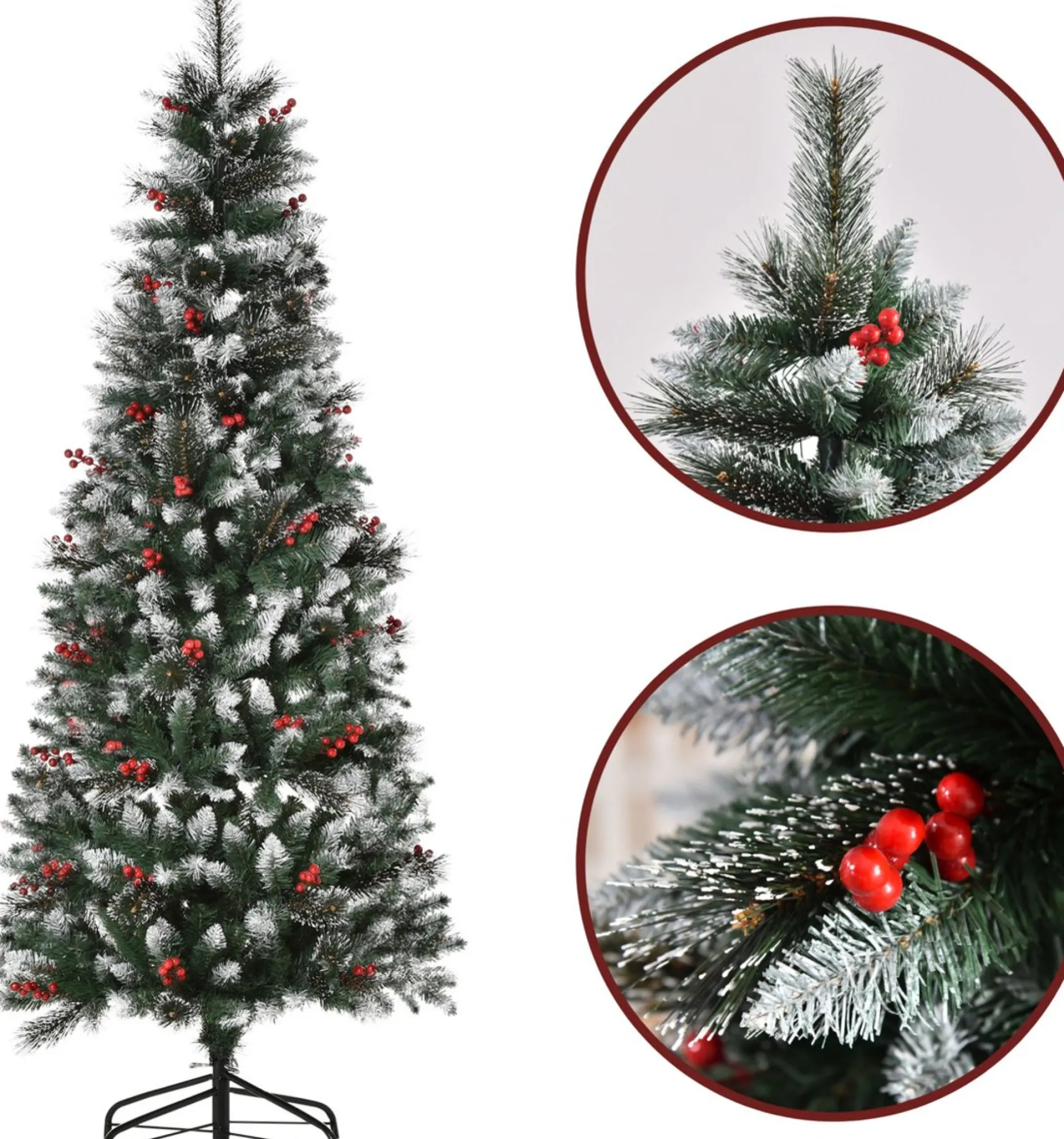 ChristmasGoodz - Kunstkerstboom - Kerstboom - Met Versiering - Kunstkerstboom Met Sneeuw - 180 Cm Flash Sale