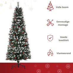 ChristmasGoodz - Kunstkerstboom - Kerstboom - Met Versiering - Kunstkerstboom Met Sneeuw - 180 Cm Flash Sale