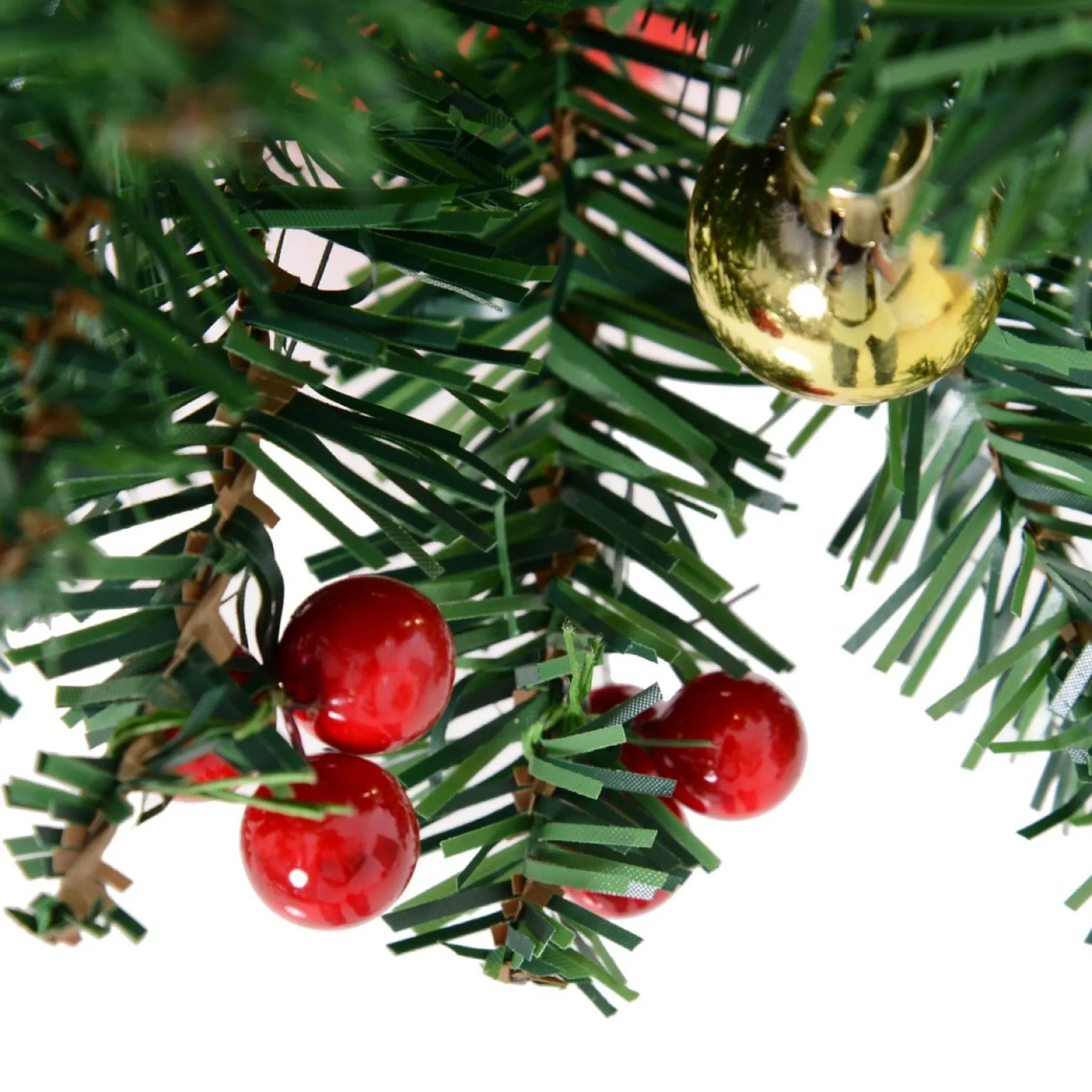 ChristmasGoodz - Kunstkerstboom - Kunstkerstboom Met Verlichting - 15 Led - Kerstballen - 60 Cm - Kerstboom Met Versiering Cheap