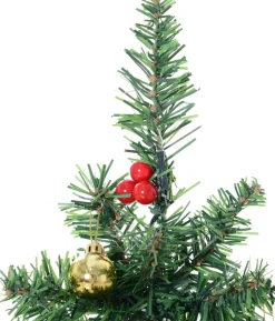 ChristmasGoodz - Kunstkerstboom - Kunstkerstboom Met Verlichting - 15 Led - Kerstballen - 60 Cm - Kerstboom Met Versiering Cheap