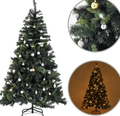 ChristmasGoodz - Kunstkerstboom - Kunstkerstboom Met Verlichting - 200 Led - Kerstballen - 180 Cm - Kerstboom Met Versiering Store
