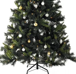 ChristmasGoodz - Kunstkerstboom - Kunstkerstboom Met Verlichting - 200 Led - Kerstballen - 180 Cm - Kerstboom Met Versiering Store