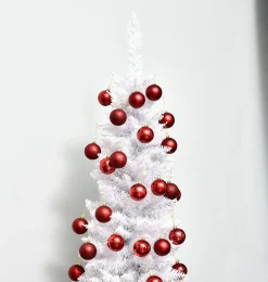 ChristmasGoodz - Kunstkerstboom - Smalle Kunstkerstboom - Smalle Kerstboom - Wit - 180 Cm Discount