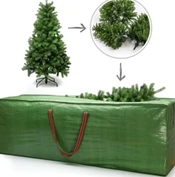 CKB ltd - Opbergtas Opberghoes Kerstboom Tas Zak Voor Kunstkerstbomen Tot 120 Cm - Kunstkerstboom - Met Handvatten En Afsluitbare Rits - Ook Voor Kleding - Opbergen Kerst Opbergbox Kerstballen New