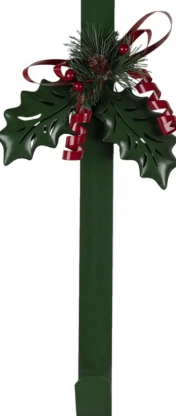 Clayre u0026 Eef Kersthanger></noscript>Clayre & Eef Deurhanger 15X10X38 Cm Groen Ijzer Kunststof Deurhaak