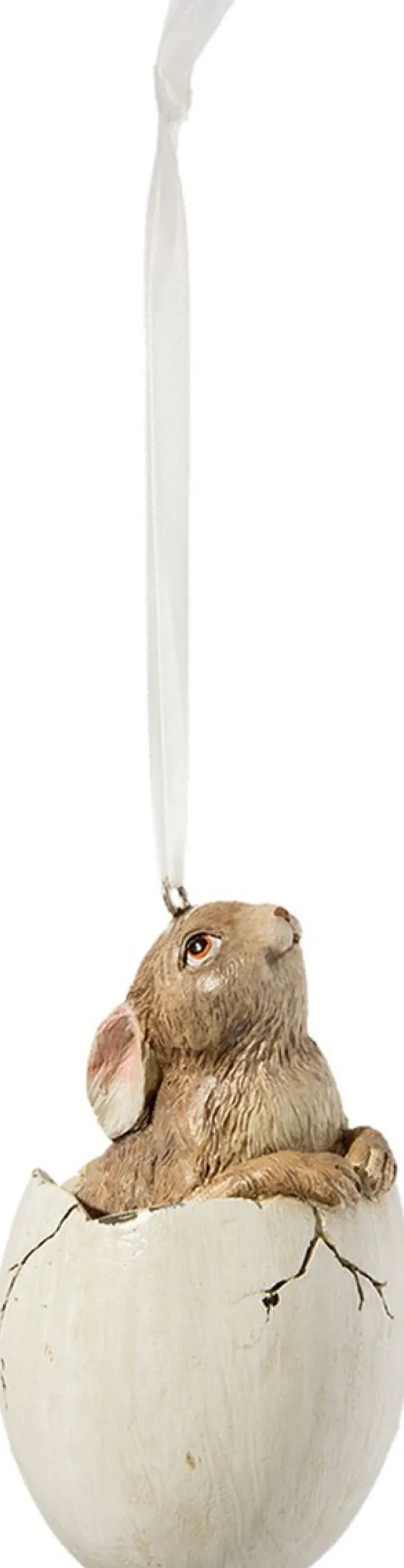 Clayre u0026 Eef Kersthanger>Clayre & Eef Hanger Ei O 5X9 Cm Bruin Kunststof Paasdecoratie