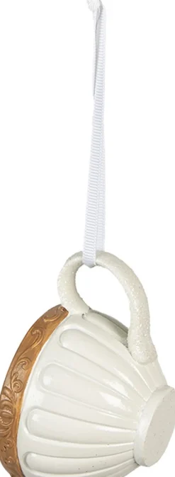Clayre u0026 Eef Kersthanger></noscript>Clayre & Eef Hanger Muis Set Van 2 10X7X6 Cm Beige Polyresin