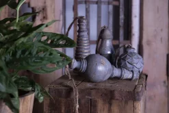 Clayre u0026 Eef Kersthanger>Clayre & Eef Hanger O 7X19 Cm Grijs Bruin Hout Woondecoratie