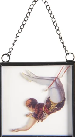 Clayre u0026 Eef Kersthanger>Clayre & Eef Hanger 7X7 Cm Metaal Glas Vierkant Woondecoratie