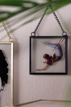 Clayre u0026 Eef Kersthanger></noscript>Clayre & Eef Hanger 7X7 Cm Metaal Glas Vierkant Woondecoratie