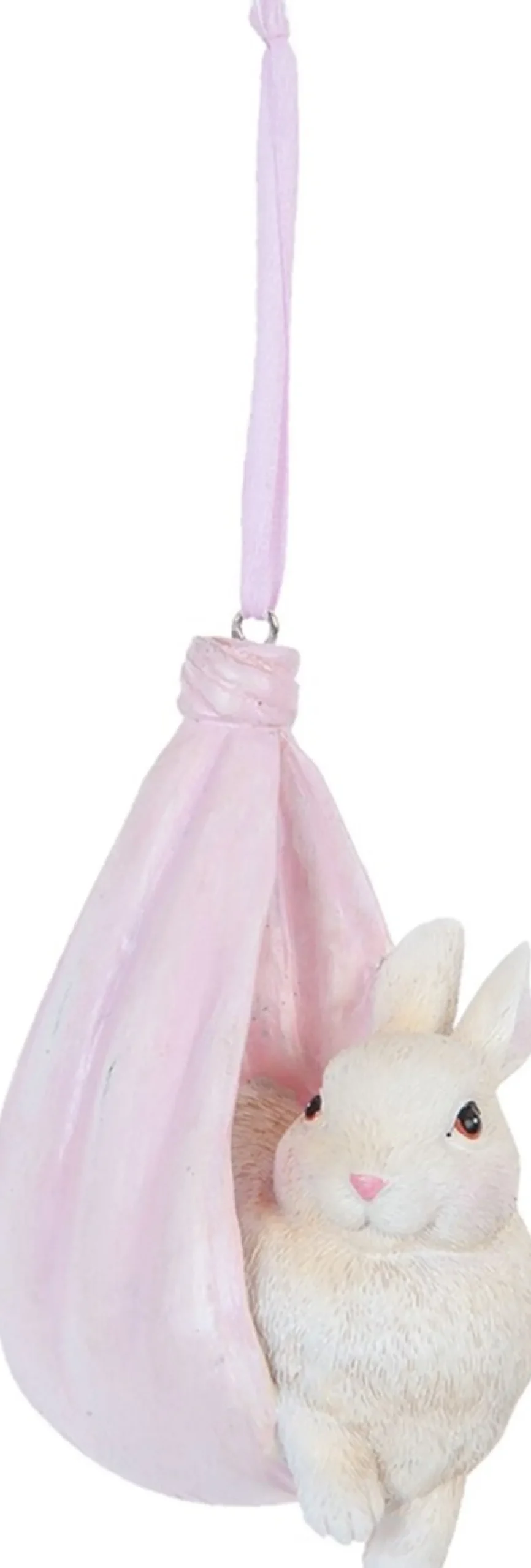Clayre u0026 Eef Kersthanger>Clayre & Eef Hanger 5X7X10 Cm Roze Kunststof Konijn Paasdecoratie