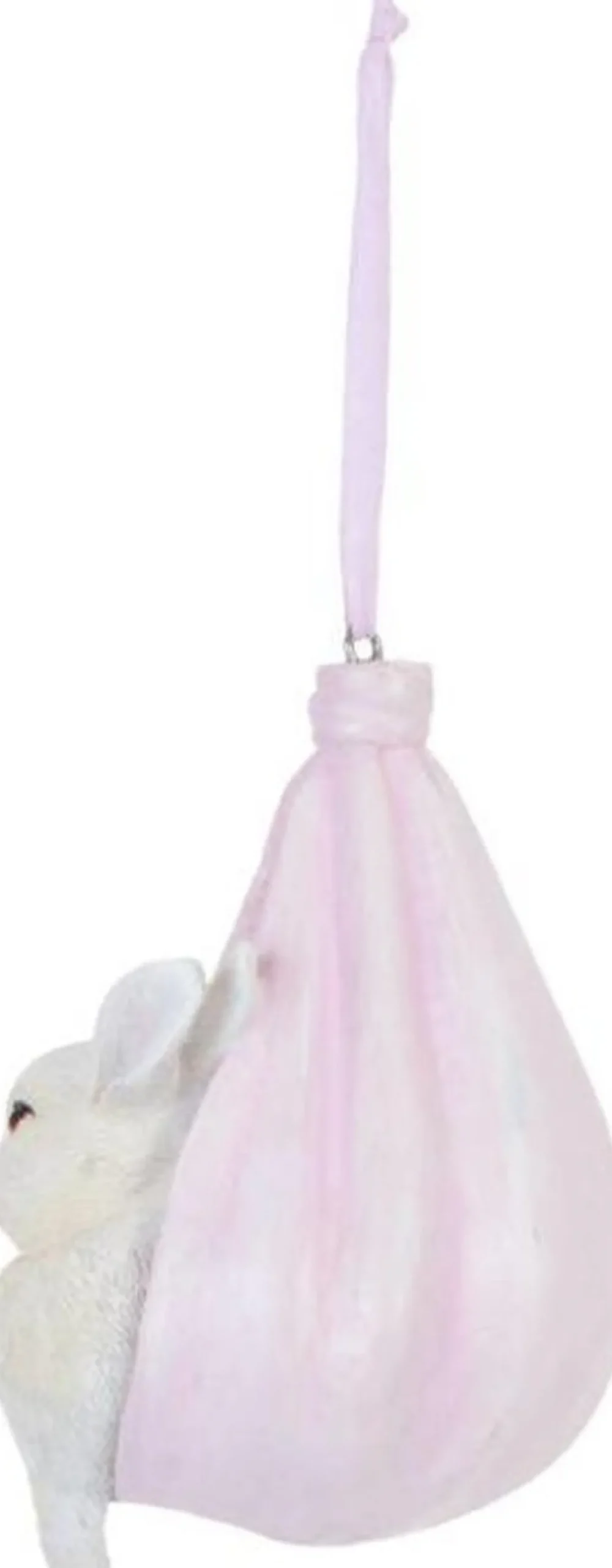 Clayre u0026 Eef Kersthanger>Clayre & Eef Hanger 5X7X10 Cm Roze Kunststof Konijn Paasdecoratie