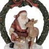 Clayre u0026 Eef Kerstbeelden>Clayre & Eef Kerstdecoratie Met Led-Verlichting Kerstman 23 Cm Rood Polyresin