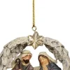 Clayre u0026 Eef Kersthanger>Clayre & Eef Kersthanger Kerstgroep 8X3X10 Cm Grijs Beige Kunststof Kerstbal