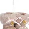 Clayre u0026 Eef Kersthanger>Clayre & Eef Kersthanger Schoenen Roze Polyester Kerstbal
