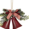 Clayre u0026 Eef Kersthanger>Clayre & Eef Kersthanger 23X8X18 Cm Rood Ijzer Kerstdecoratie