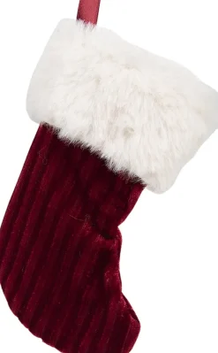 Clayre u0026 Eef Kerstsokken>Clayre & Eef Kerstsok 13 Cm Rood Synthetisch