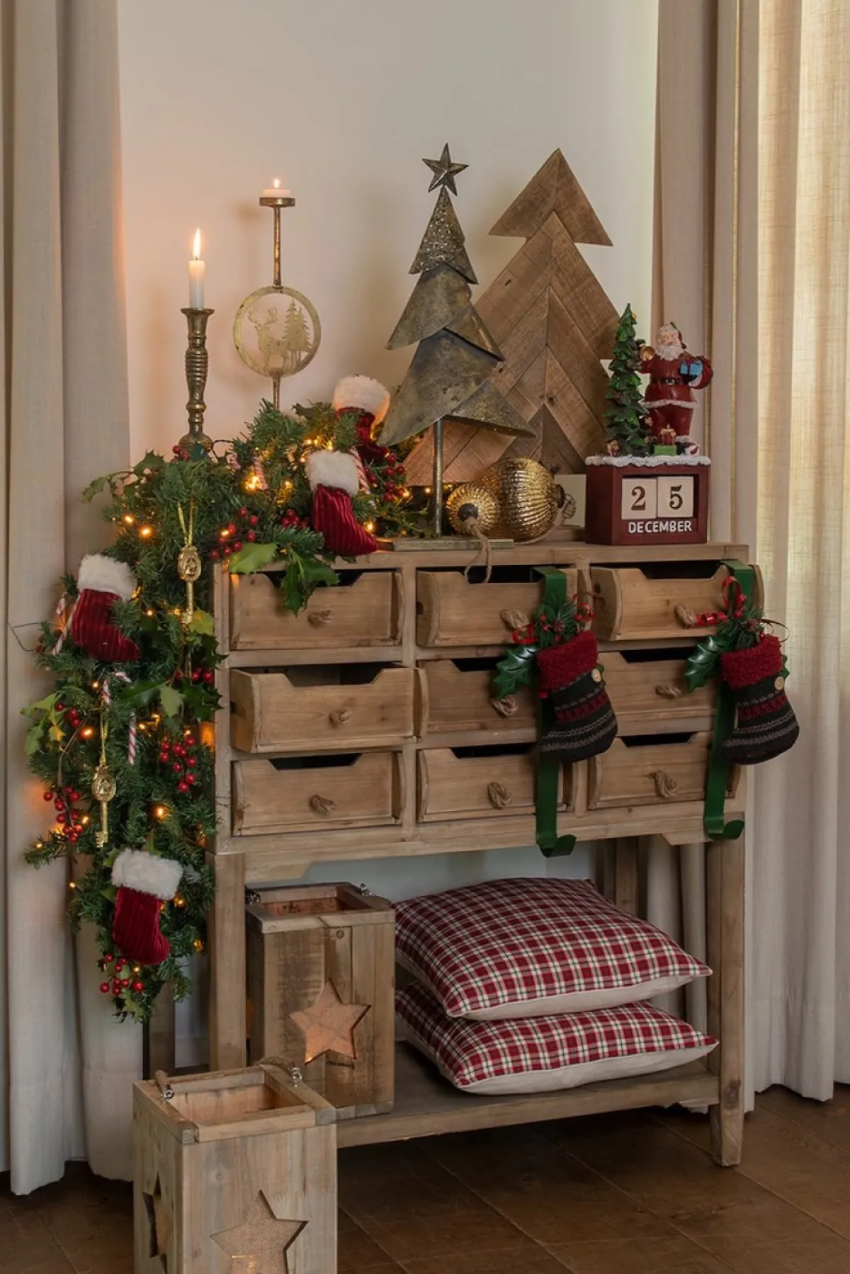 Clayre u0026 Eef Kerstsokken>Clayre & Eef Kerstsok 13 Cm Rood Synthetisch