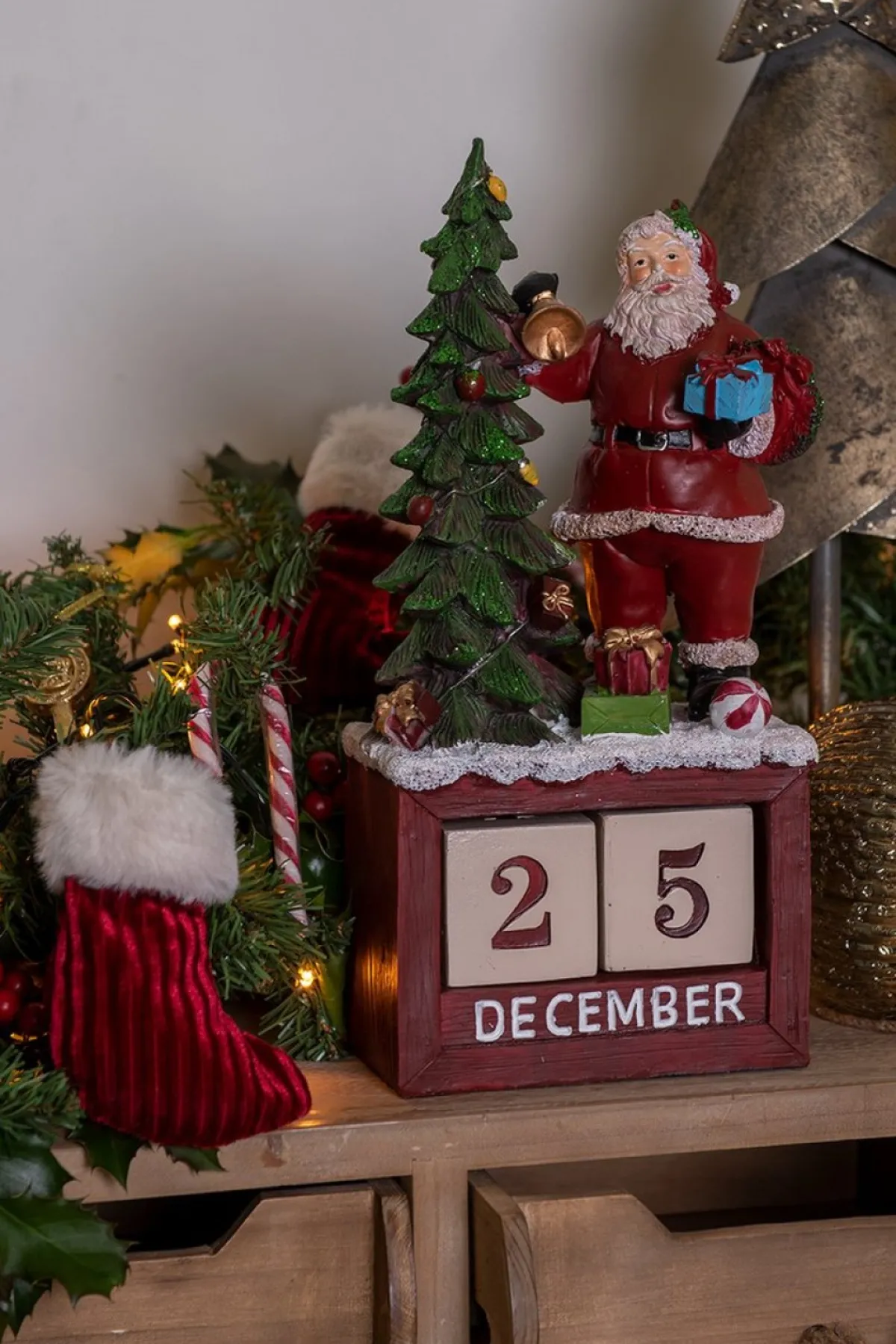 Clayre u0026 Eef Kerstsokken>Clayre & Eef Kerstsok 13 Cm Rood Synthetisch