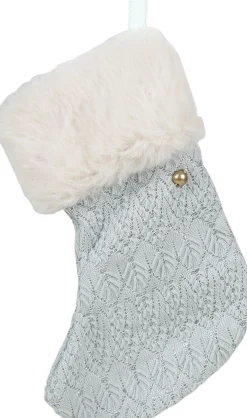 Clayre u0026 Eef Kerstsokken>Clayre & Eef Kerstsok 17 Cm Blauw Synthetisch