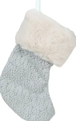 Clayre u0026 Eef Kerstsokken>Clayre & Eef Kerstsok 17 Cm Blauw Synthetisch