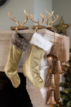 Clayre u0026 Eef Kerstsokken>Clayre & Eef Kerstsok Kerstsok 45 Cm Bruin Synthetisch