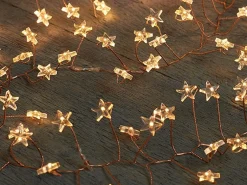 Anna's Collection Cluster Draadverlichting Met Timer 100 Sterren Op Batterij Wit - Kerst Lichtsnoer Lichtdraad Met Sterren Lampjes New