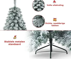COAST™ Coast - Kunstkerstboom - Met Sneeuwvlokken - Groen + Wit - 180 Cm Shop
