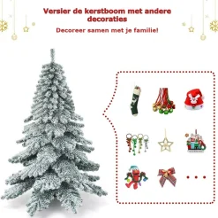 COAST™ Coast - Kunstkerstboom - Met Sneeuwvlokken - Groen + Wit - 180 Cm Shop