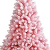 COAST™ Coast Besneeuwde Kunstkerstboom - Met Metalen Standaard - 680 Takken - Pvc - Roze - 150 Cm Best Sale