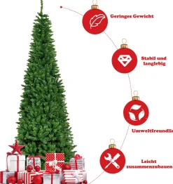 COAST™ Coast Kerstboom - 1085 Takken En 350 Kleurrijke Led -Lichten - 225 Cm New