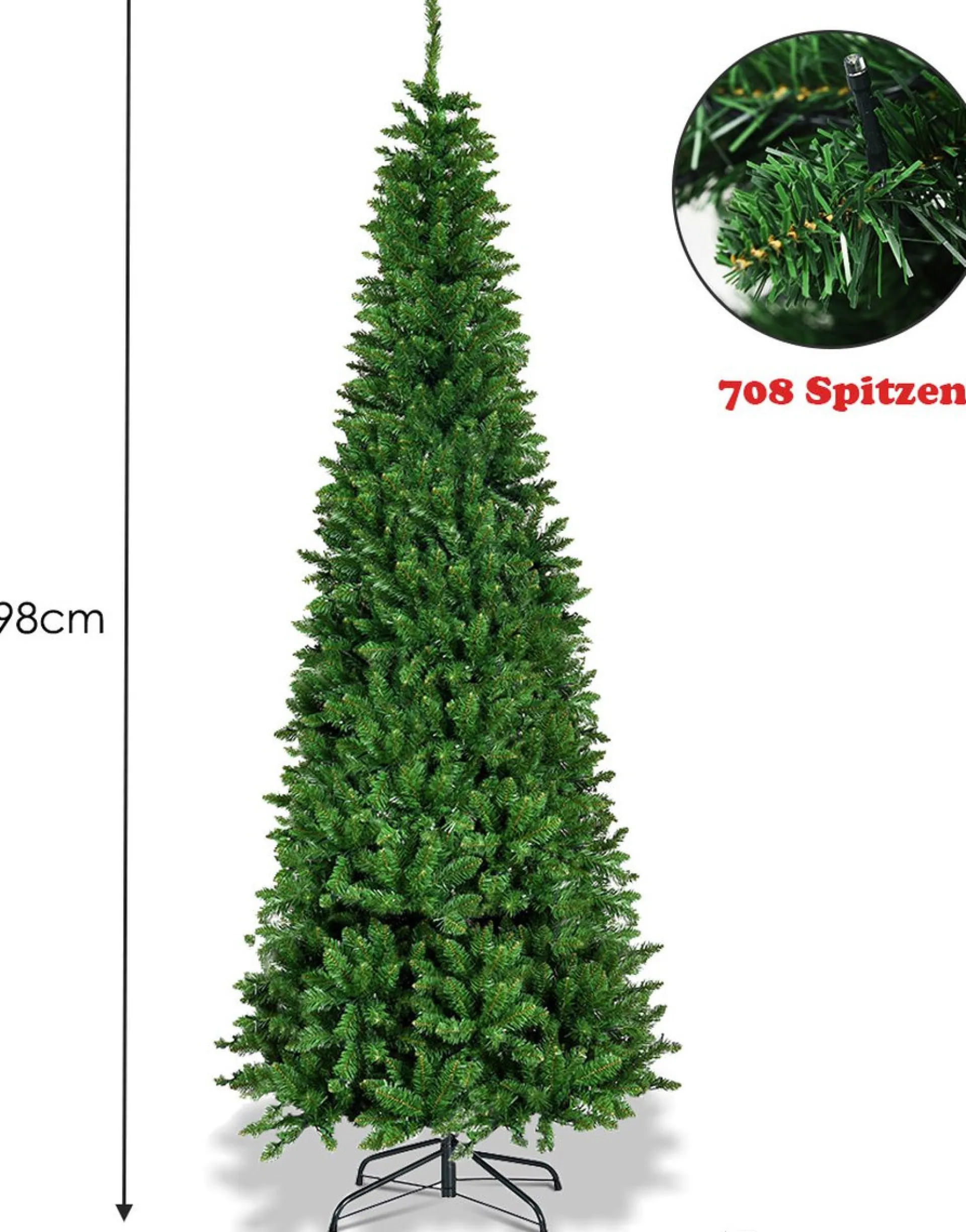 COAST™ Coast Kerstboom Met 708 Takken En 250 Kleurrijke Led -Lichten - 200 Cm Best