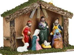 Merkloos Kerststallen></noscript>Complete Houten Kerststal Inclusief Beelden En Ondergrond - Kerststalletjes