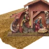 Merkloos Kerststallen>Complete Kerststal Inclusief 8 Beelden En Ondergrond 40 Cm - Kerststallen