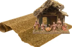 Merkloos Kerststallen>Complete Kerststal Inclusief 8 Beelden En Ondergrond 27 Cm - Kerststallen