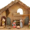 Merkloos Kerststallen>Complete Kerststal Met 9X St Kerststal Beelden - 50 X 23 X 31 Cm -Hout/Polyresin