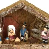 Merkloos Kerststallen>Complete Kinder Kerststal Met 7X St Kerststal Beelden - 32 X 17 X 25 Cm - Hout/Polyresin
