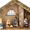 Merkloos Kerststallen>Complete Kinder Kerststal Met 7X St Kerststal Beelden - 42 X 19 X 30 Cm - Hout/Polyresin