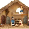 Merkloos Kerststallen>Complete Kinder Kerststal Met 7X St Kerststal Beeldjes- 50 X 23 X 31 Cm