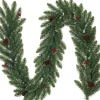 Black Box Guirlandes>Creston Frosted Kerstguirlande Incl. Besjes En Dennenappels | Groen Met Bevroren Details | 270Cm