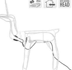 DecorativeLIghting 3D Rendier Lichtslang Met Draaiende Kop (90Cmx86Cm)Decorative Lighting Outlet