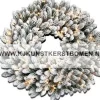 KJ Kunstkerstbomen Kerstkransen>Dakota Flock Kerst Krans Met 100 Geintegreerde Warme Led Lampjes - Kerst Krans Dakota Flock 120 Cm - 380 Takken