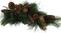 Dbt Guirlandes> Krans-Guirlande Om Op Te Hangen Dennenappels Groen-Bruin-Naturel L 68 Cm